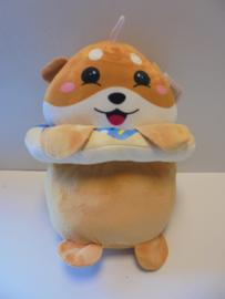 pluche hamster met zwem band 28 cm prijs per stuk