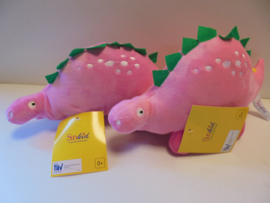 pluche sunkid Dino roze 34x16 cm prijs per stuk