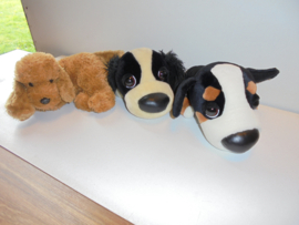 pluche hond set B18 -25 cm 3 stuks prijs per set a 3 stuks