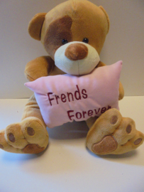 pluche beer frends forever roze 40 cm prijs per stuk