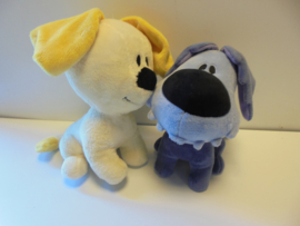 pluche hond set T40 -2 stuks 25-30  cm prijs per set a 2 stuks