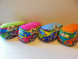 pluche paws Happy Bus 25x13 cm 4 assorti prijs per stuk