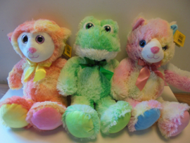 pluche Sunkid regenboog dieren 54 cm 6 assorti prijs per stuk