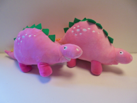 pluche sunkid Dino roze 34x16 cm prijs per stuk