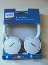 Philips Headphones wit extra Bass prijs per stuk