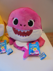 pluche Nickelodeon BaBy Shark rugtas met licentie 3 kleur 35x25 cm prijs per stuk
