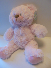 Pluche beer roze 38 cm prijs per stuk