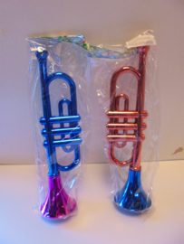 Trompet 33 cm 2 kleur  prijs per stuk