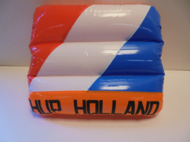 Holland oranje opblaas kussen 34x28 cm prijs per stuk