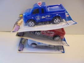 Blitz Police auto op kaart 21x13x7 cm assortie kleur prijs per stuk