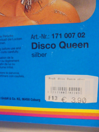 pruik Disco Queen silver prijs per stuk