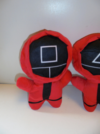 pluche Squid  pop rood 23 cm   prijs per stuk