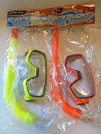 snorkel set aqua fun 42x16 cm 4 kleur prijs per set