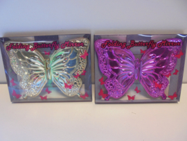 folding Butterfly Mirror  4 kleur 13 x 10 cm prijs per stuk