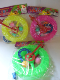 Funny Wheel met ratel geluid wiel afm 24 cm prijs per stuk