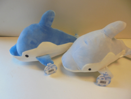 pluche kie dolfijn 2 kleur 34 cm prijs per stuk