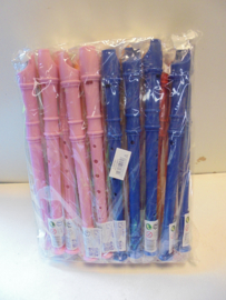 Blokfluit 30 cm assorti kleur prijs per stuk