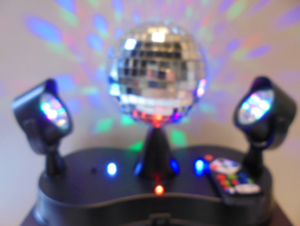 LED Disco Licht met Spiegelbol 28x20x14 cm prijs per stuk