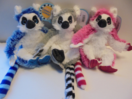 pluche Lenny Lemur 30 cm 3 kleur prijs per stuk