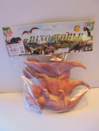 Dino World 3 stuks in zak met piep geluid prijs per zak