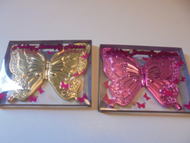 folding Butterfly Mirror  4 kleur 13 x 10 cm prijs per stuk