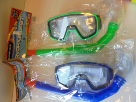 snorkel set aqua fun 42x16 cm 4 kleur prijs per set