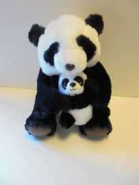 k87 pluche panda met jong 30 cm prijs per stuk