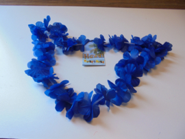 Hawaii krans blauw doorsnede 30 cm prijs per stuk