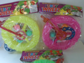 Funny Wheel met ratel geluid wiel afm 24 cm prijs per stuk