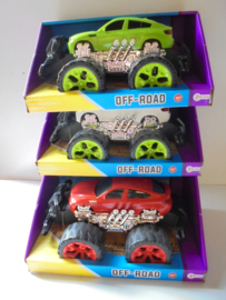 Toi Toys off road monster truck 3 kleur met frction afm 33x23x16 cm prijs per stuk