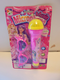 Music Microphone met licht en geluid 25x15 cm prijs per stuk