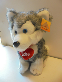 k90 pluche husky 34 cm prijs per stuk