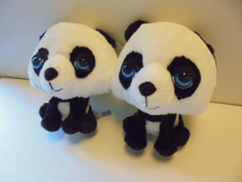 pluche big Headz panda 22 cm prijs per stuk