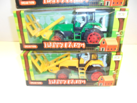 Tractor happy farm assorti  afm 24x10x9 cm prijs per stuk