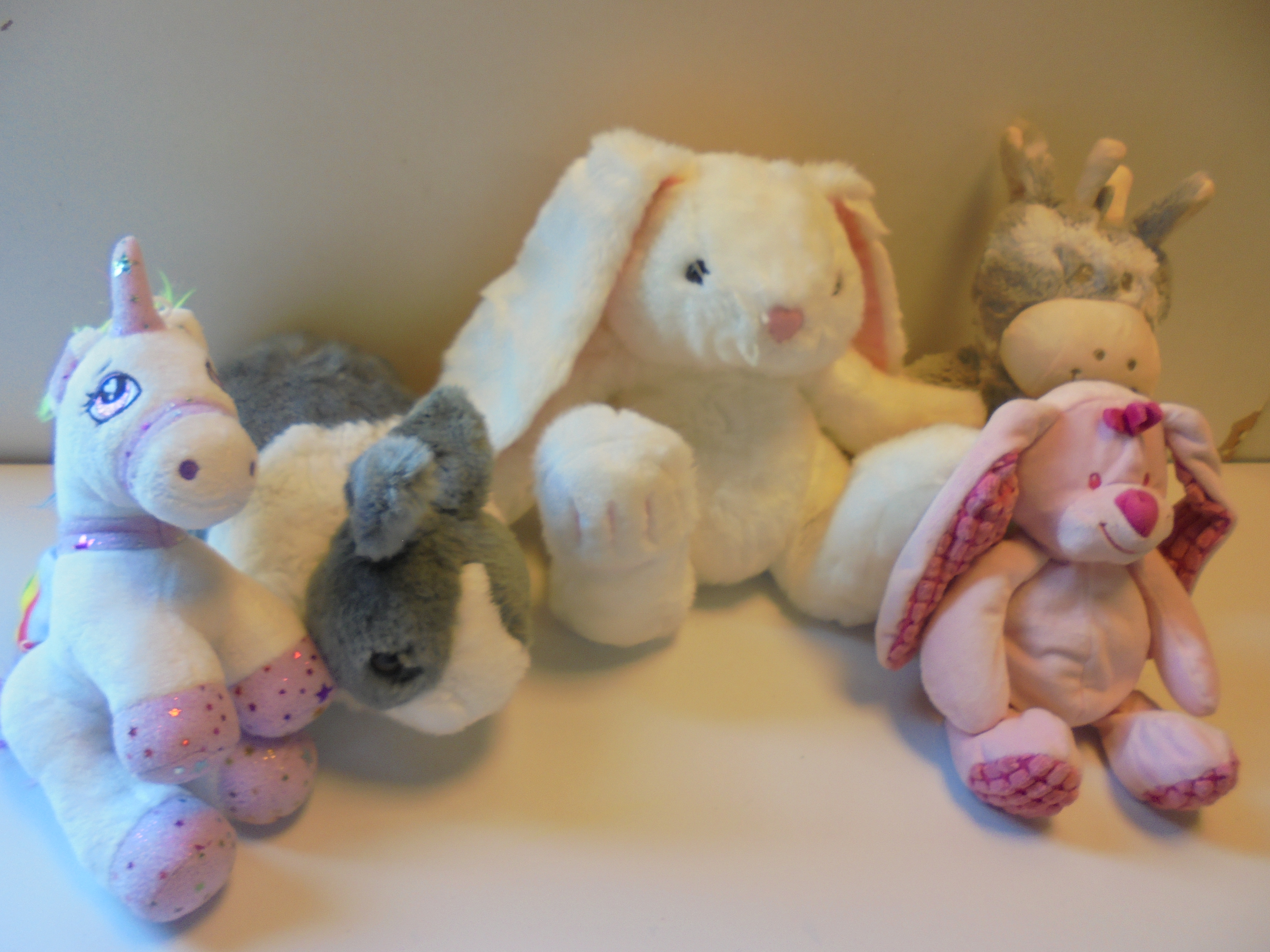 pluche mix set D9-  5 stuks 22-33 cm  prijs per set a 5 stuks