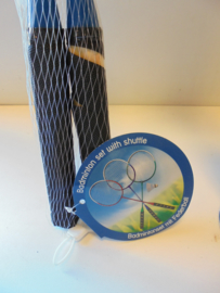 Badminton set met shuttle 65 cm rood blauw prijs per set