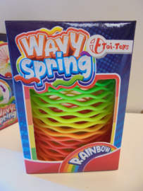 Wavy spring Rainbow loop veer 11x8 cm prijs per stuk