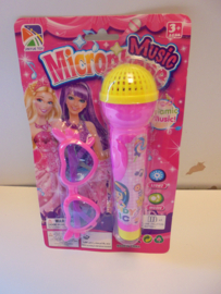 Music Microphone met licht en geluid 25x15 cm prijs per stuk