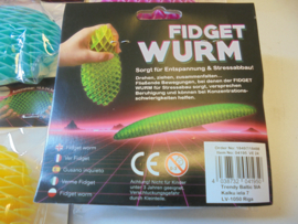 Fidget Magic Morph Worm 24 cm assorti kleur prijs per stuk