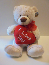 pluche beer love you 47 cm prijs per stuk
