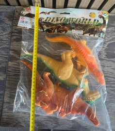 Dino World 3 stuks in zak met piep geluid prijs per zak