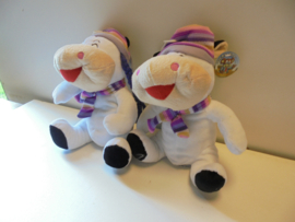 pluche koe set A11-  28 cm 2 stuks prijs per set a 2 stuks