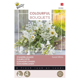 Buzzy Colourful Bouquets Sweet White