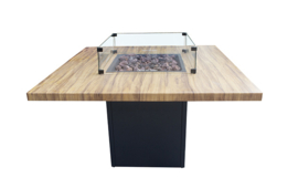 Cozy Living vuurtafel Sagres black/teak