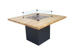 Cozy Living vuurtafel Sagres black/teak