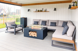 Easy Fires Vuurtafel Stone Island Rechthoek - Zwart