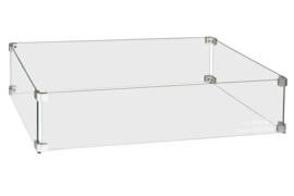 Easyfires Glazen Ombouw rectangle groot (rechthoek groot) 78x40 cm