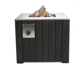 heelal Winst vrouwelijk Cosicube vuurtafel 70 Black | Vierkant Cosi Fires | loungeplace