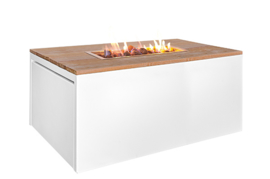 Easy Fires vuurtafel Cube Rechthoek wit