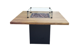 Cozy Living vuurtafel Sagres black/teak